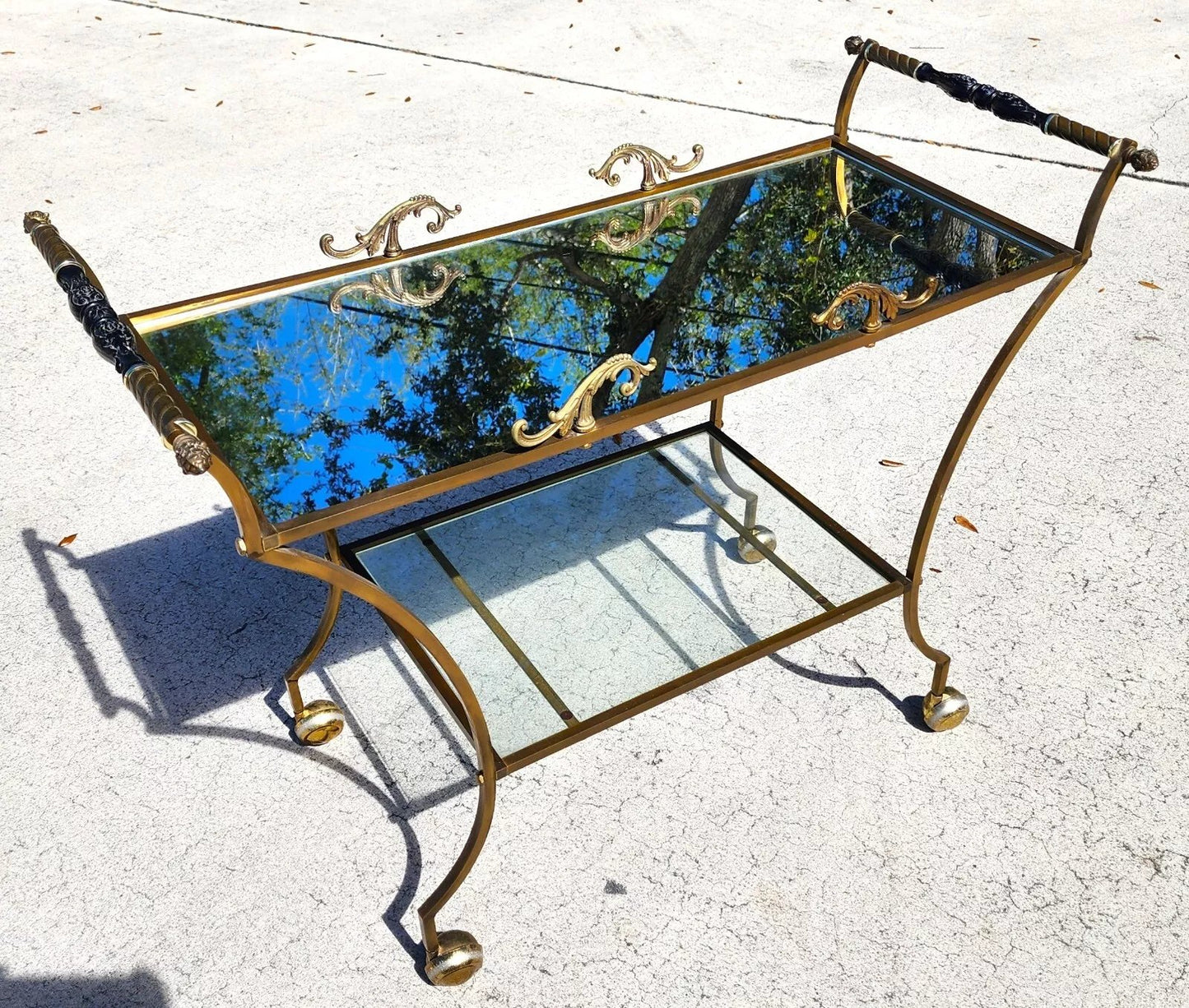 Vintage French Bar Serving Cart