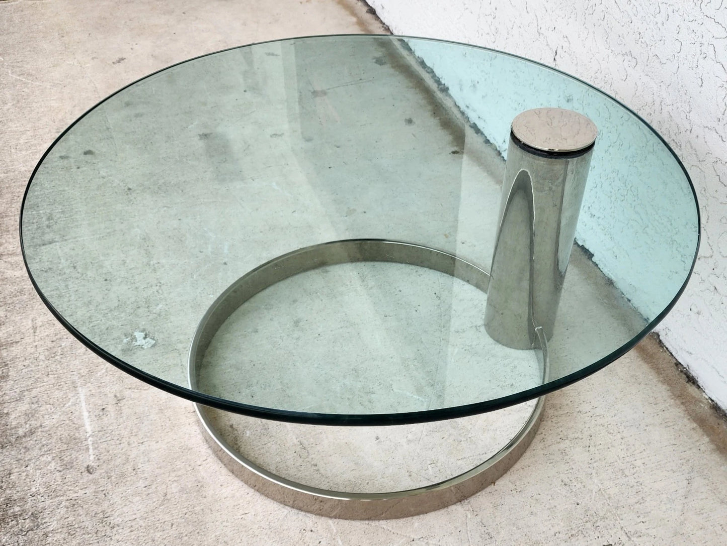 MCM Chrome Coffee Table by Leon Rosen for Pace 1970s