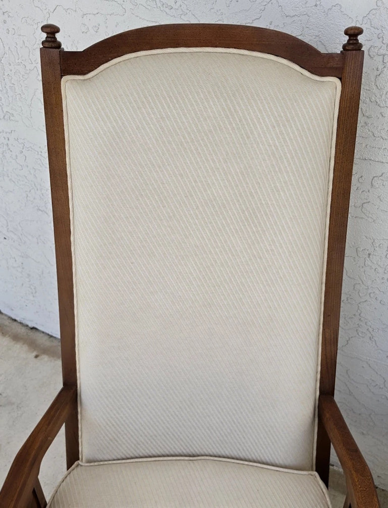 Vintage 1960s Italian Hollywood Regency High Back Lounge Armchairs Pair