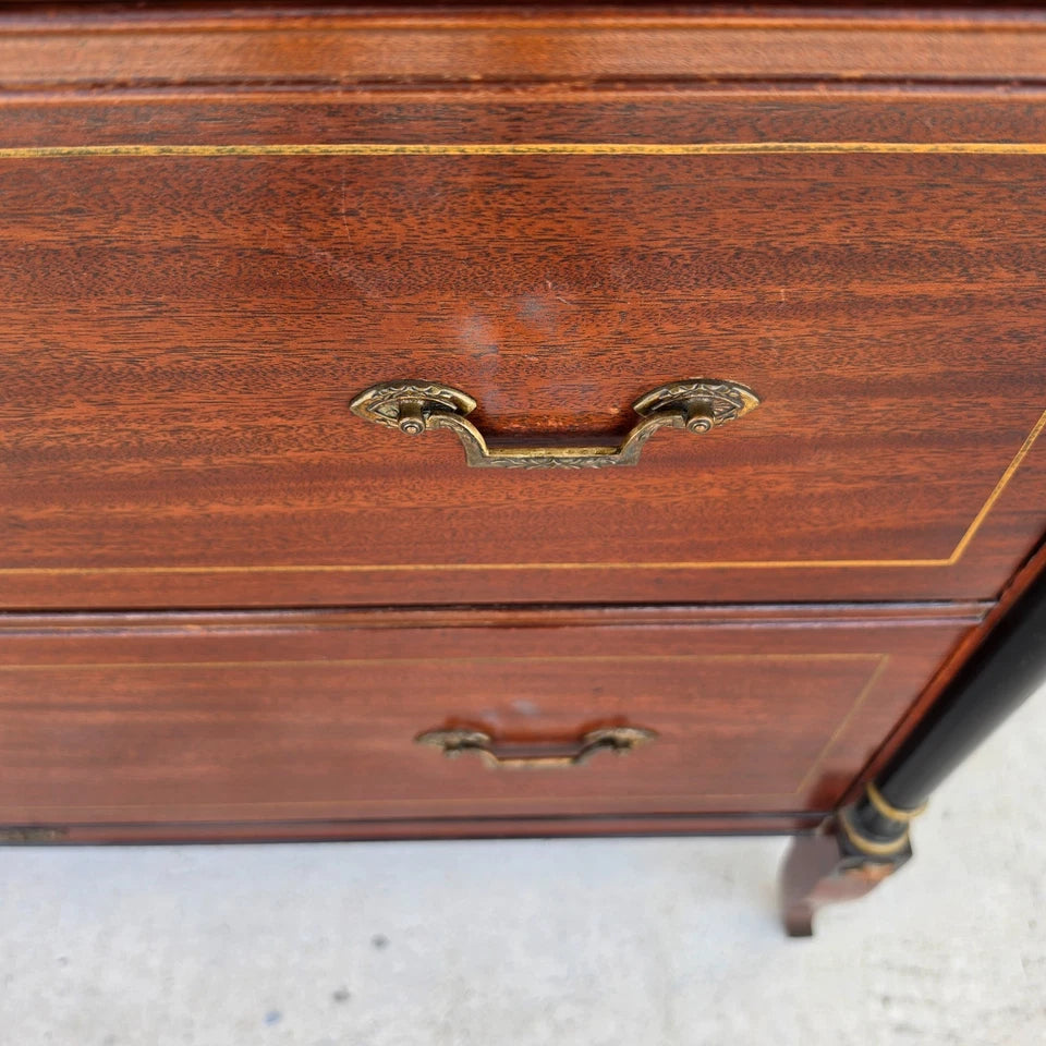 Rway French Empire Commode Dresser Buffet with Glass Top