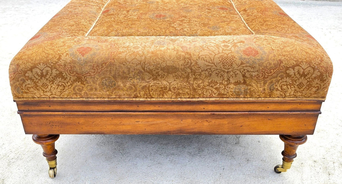 Hickory Chair Company Alex Cocktail Ottoman Coffee Table on Casters