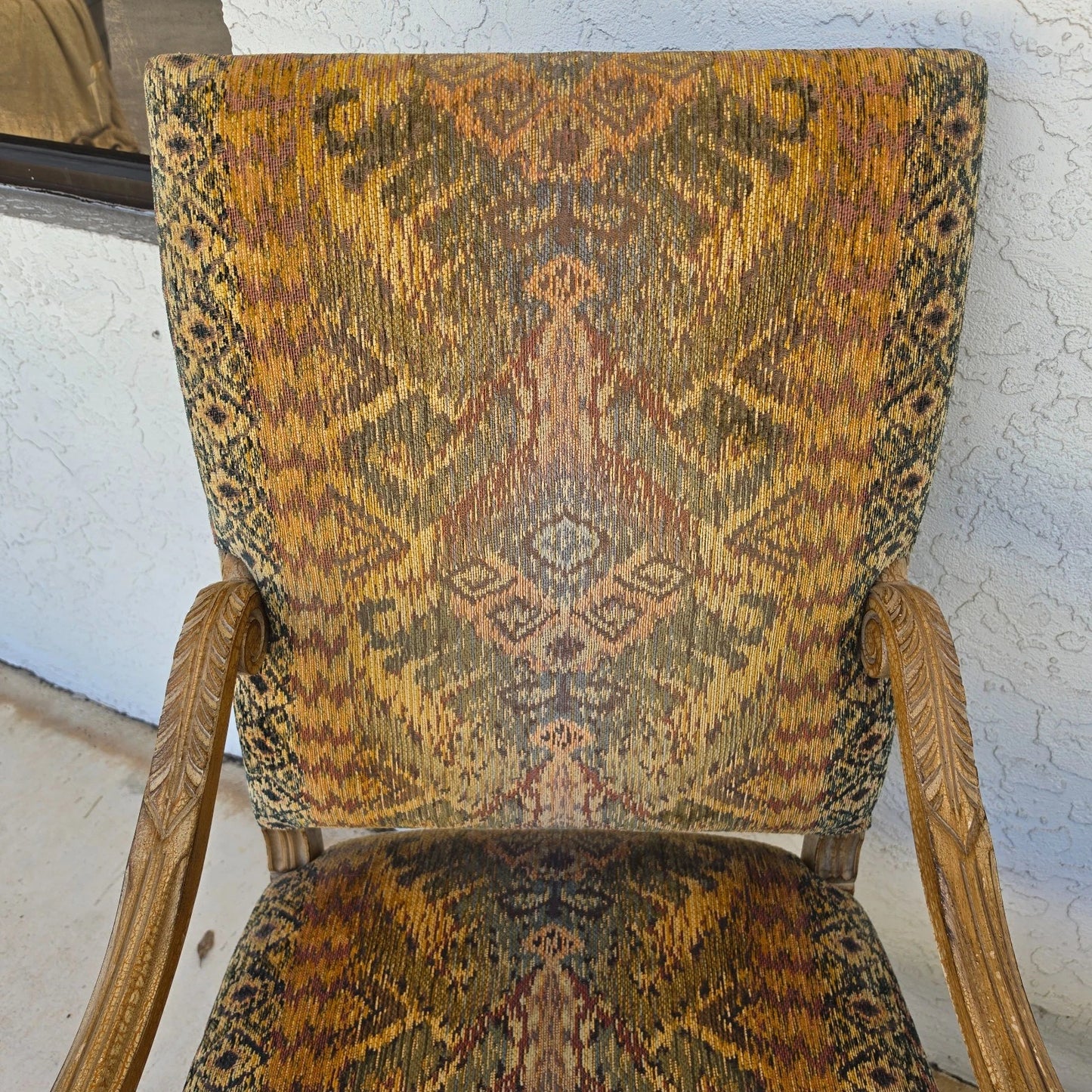 CENTURY FURNITURE French Louis XIII Os de Mouton Armchairs a Pair