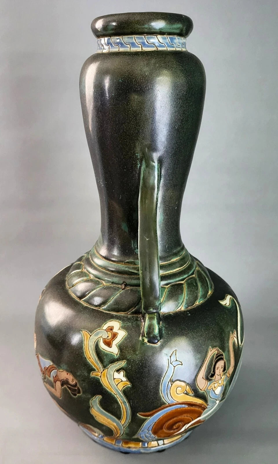 Bien Hoa Ceramic Vase Vietnam Asian 20th Century Large 22 in