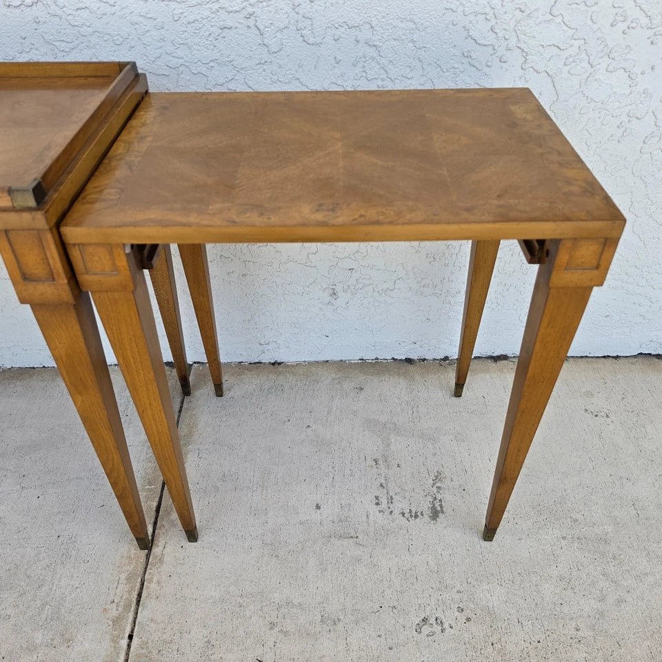 1960s Mid Century Modern Walnut Nesting Tables From Heirloom Weiman Collection