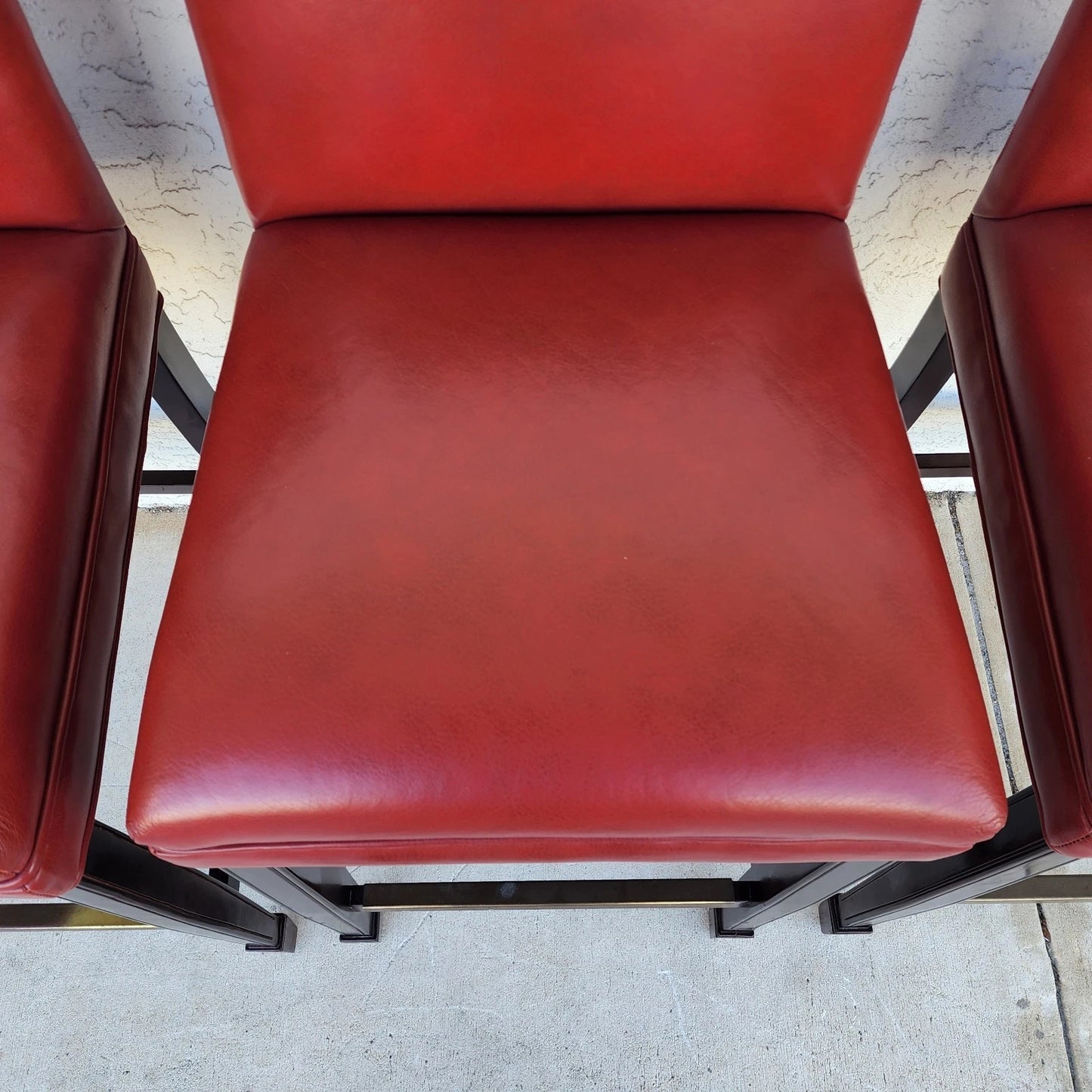 Designer Leather Barstools by Joseph Pubillones Interiors