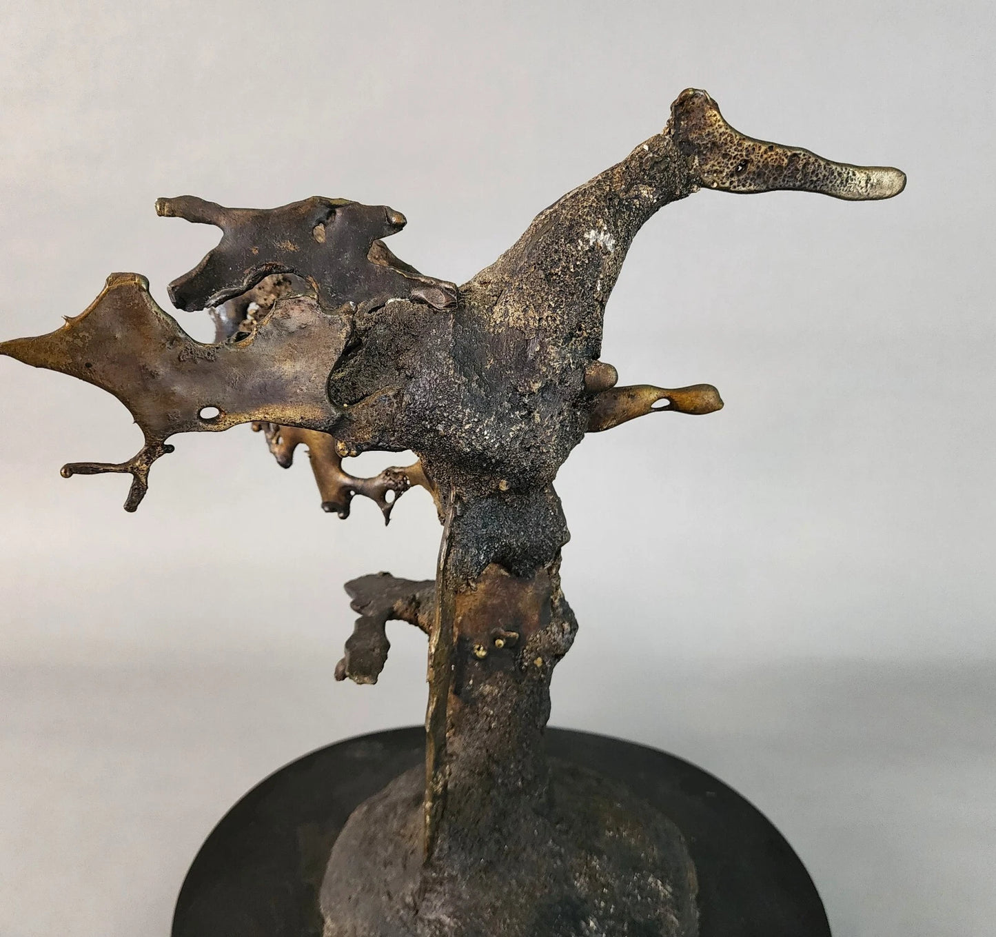 Silas Seandel Bronze Sculpture Brutalist Signed
