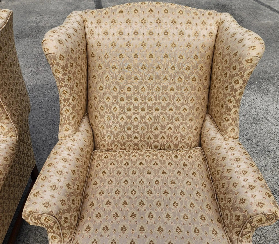Ethan Allen Wingback Chairs Pair