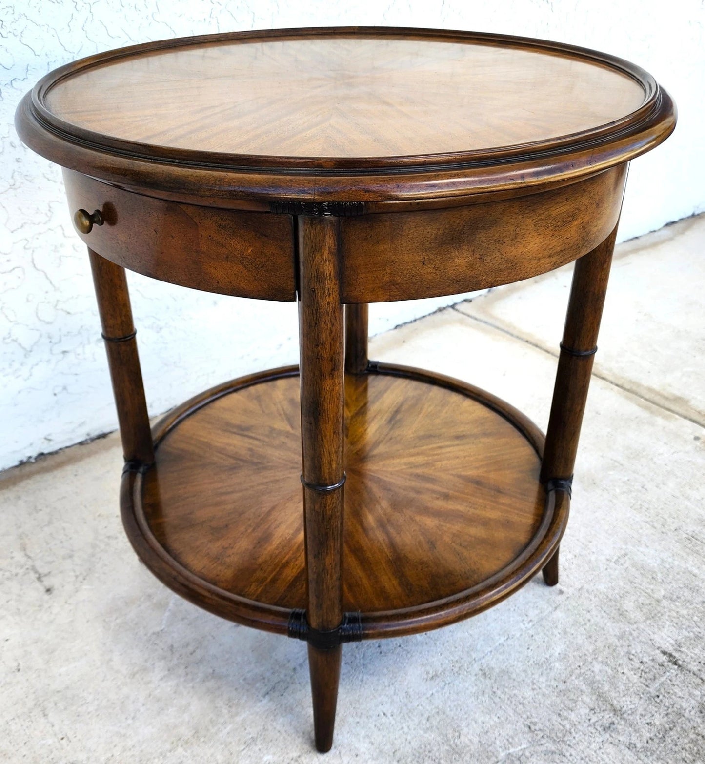 Woodbridge Linwood Center Side Table Faux Bamboo