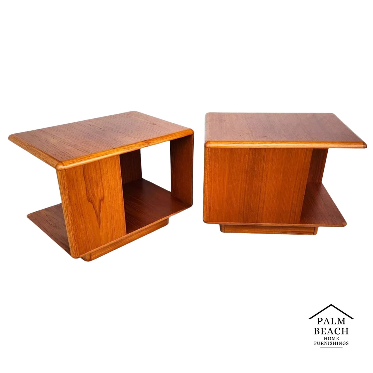 Sannemann Teak Nightstands Side Tables Danish 1970s Pair