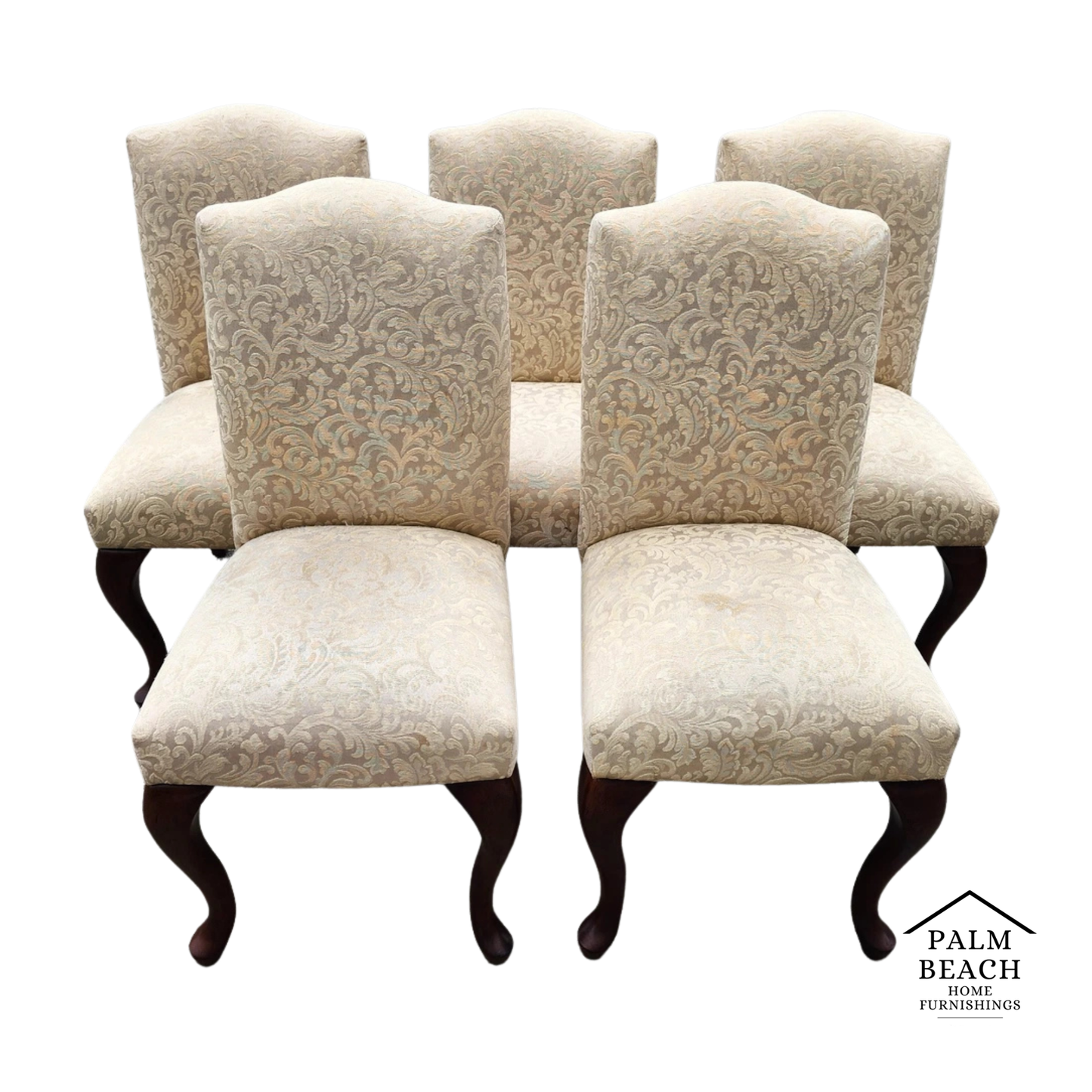Queen Anne Dining Chairs by Bombay Company Set of 5