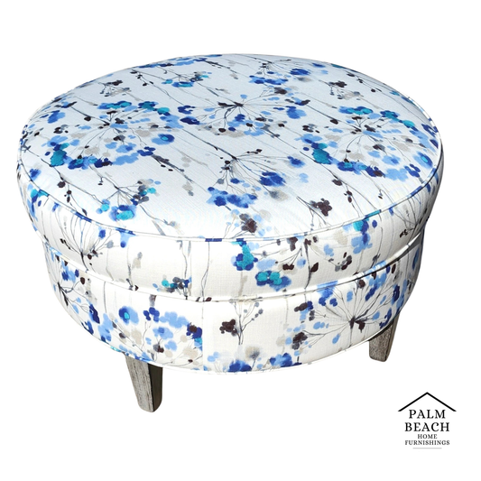 Bassett Round Cotton Ottoman