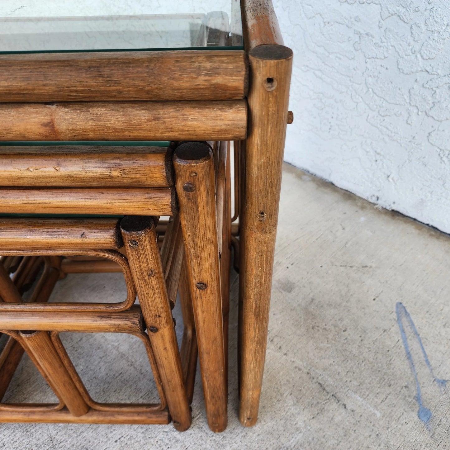 Franco Albini Style Bamboo Nesting Tables