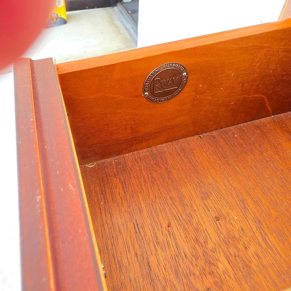 Rway Mid Century French Empire Highboy Dresser