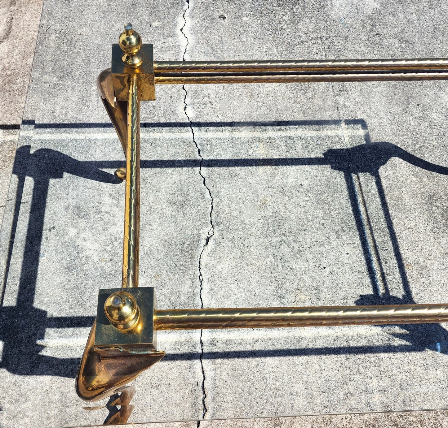 La Barge Brass Dining Table Desk 1970s