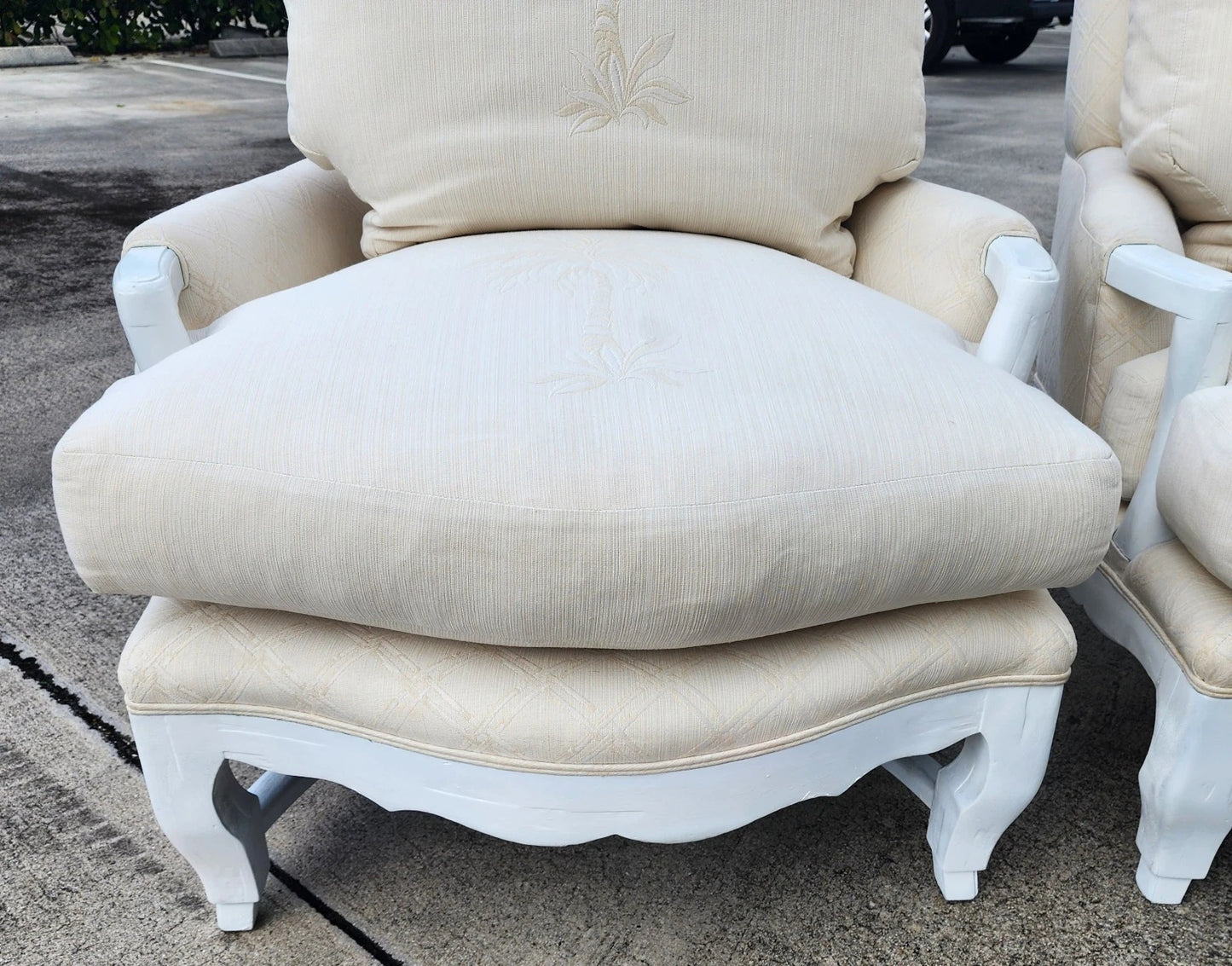 A. Rudin Palm Beach Regency Lounge Chairs Pair