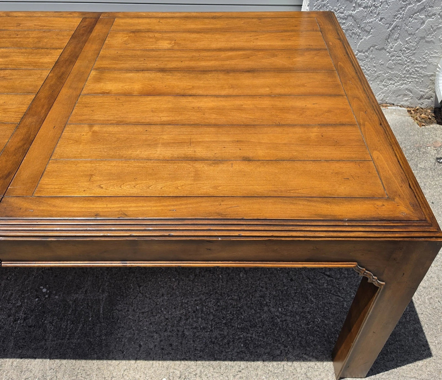 Century Furniture Rustic French Country Maple Parsons Dining Table Expandable