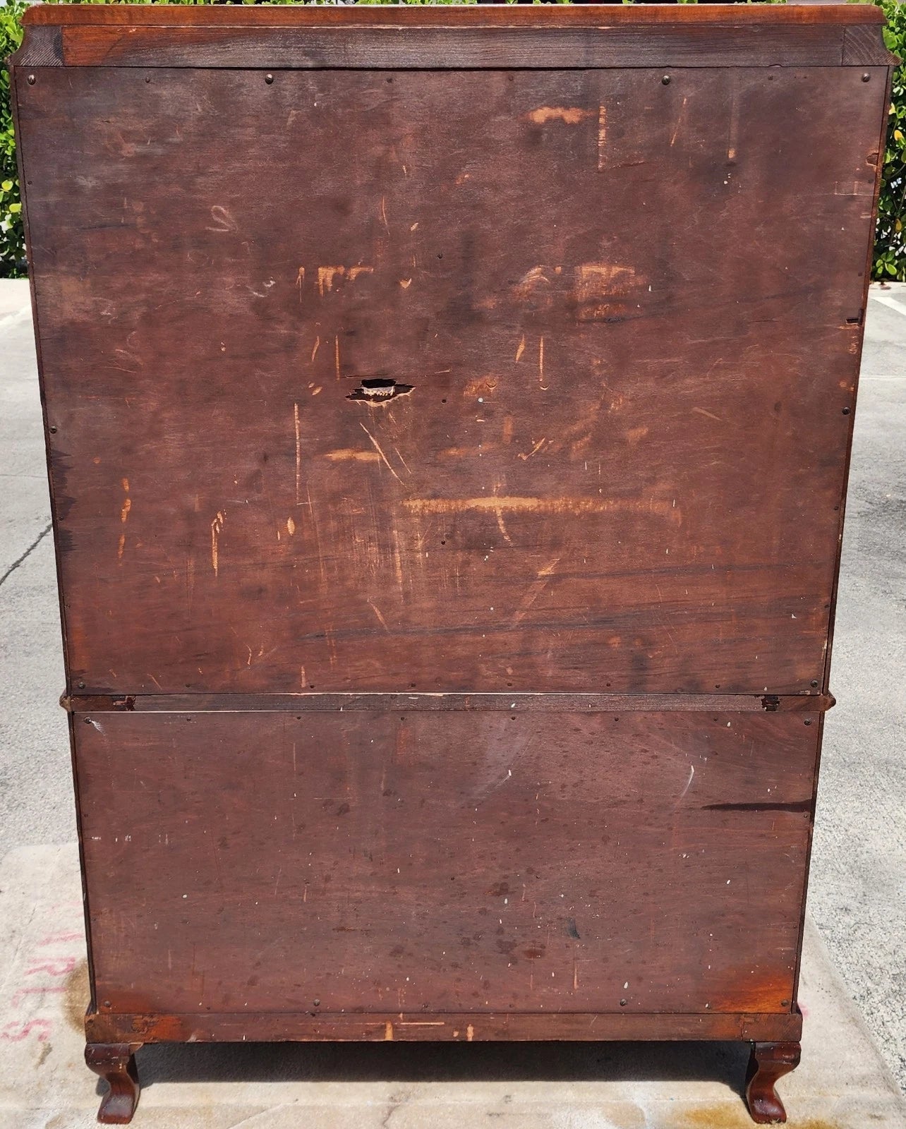 Antique Georgian Flame Mahogany Block Front Highboy Dresser