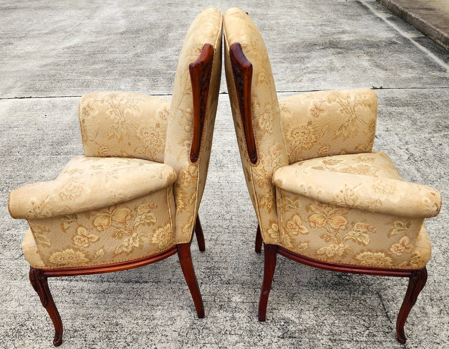 GROSFELD HOUSE Armchairs Rosewood Antique Set of 2