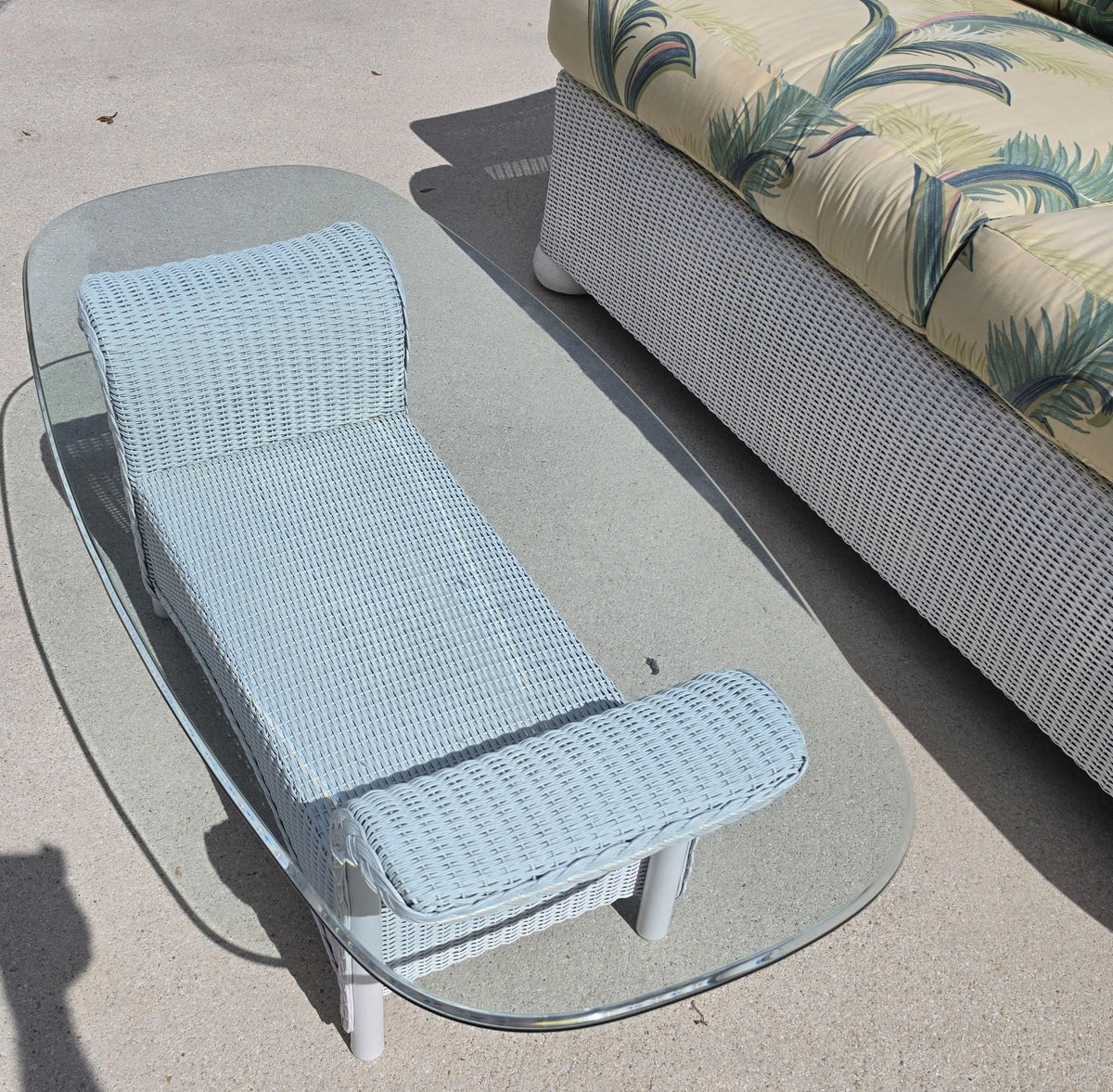 Lloyd Flanders English Garden Loom Wicker 3 Piece Patio Set Indoor Outdoor