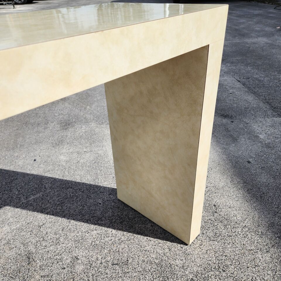 MCM Post Modern Console Table 1970s Waterfall Huge 84"