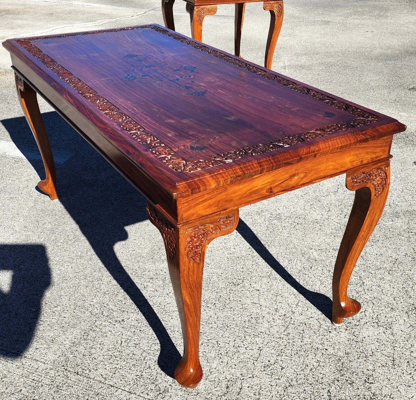 Mid Century Anglo Indian Walnut Coffee Table