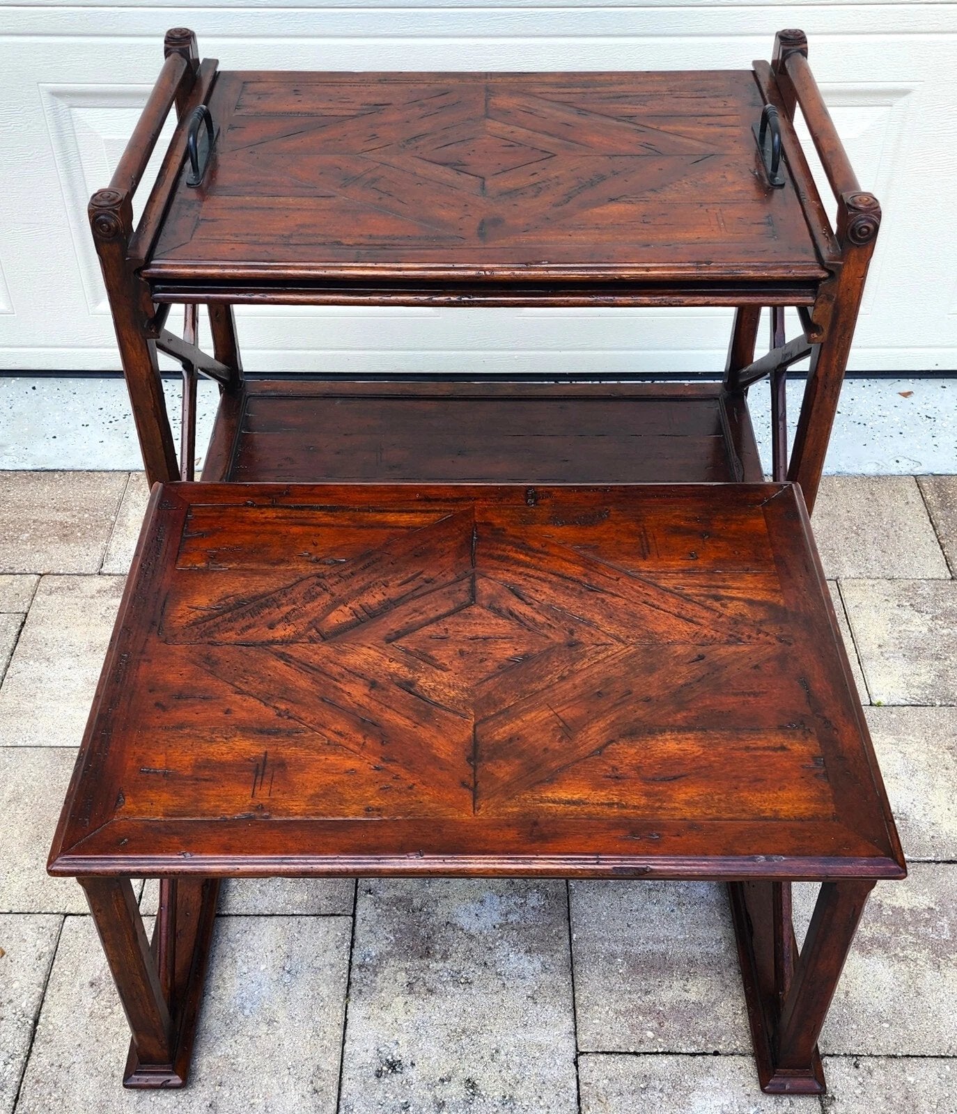 Theodore Alexander Bromwich Nesting Side Table with Serving Tray