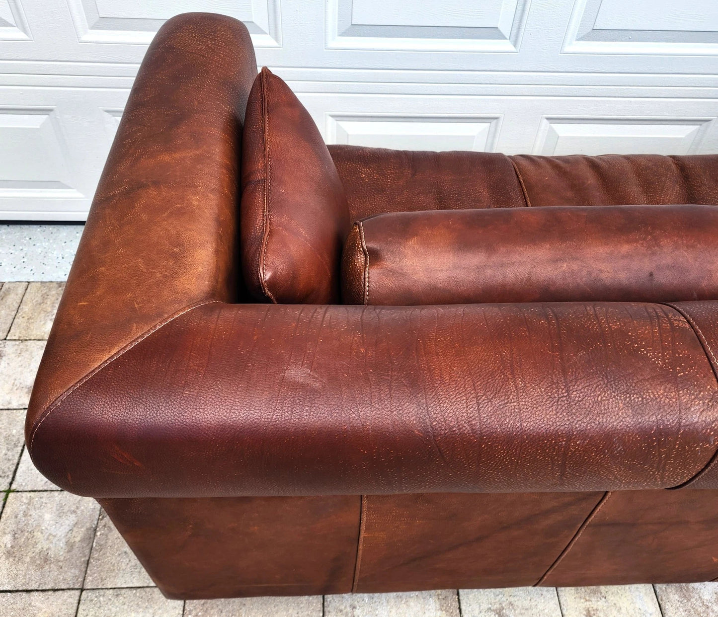 Italian Leather Sofa by Baxter of Italy