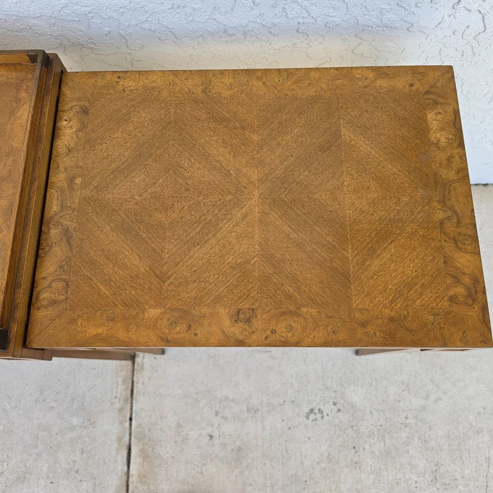 1960s Mid Century Modern Walnut Nesting Tables From Heirloom Weiman Collection