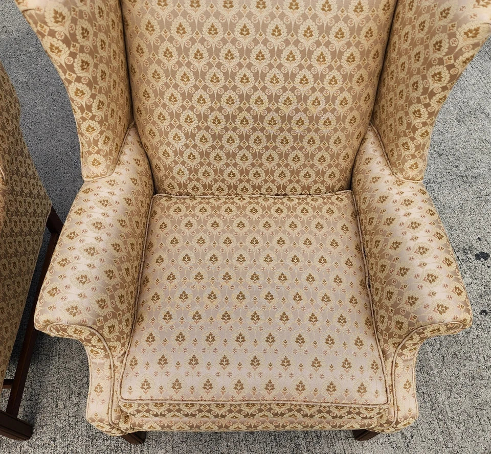 Ethan Allen Wingback Chairs Pair