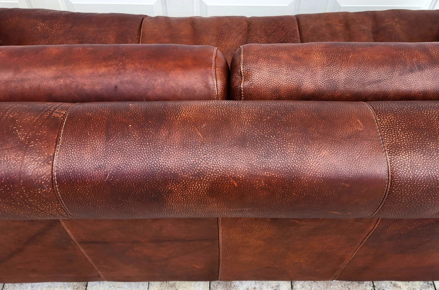 Italian Leather Sofa by Baxter of Italy