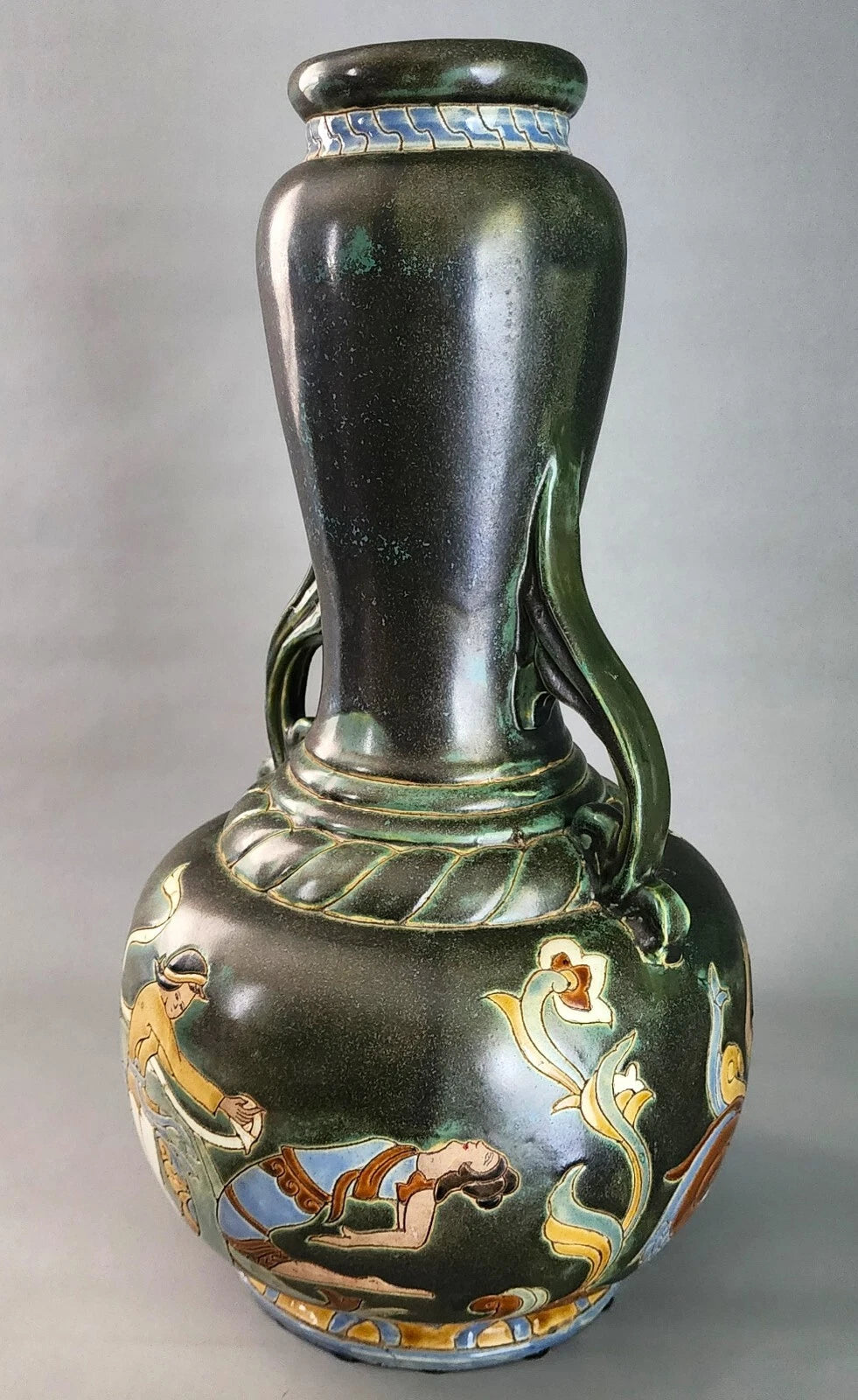 Bien Hoa Ceramic Vase Vietnam Asian 20th Century Large 22 in