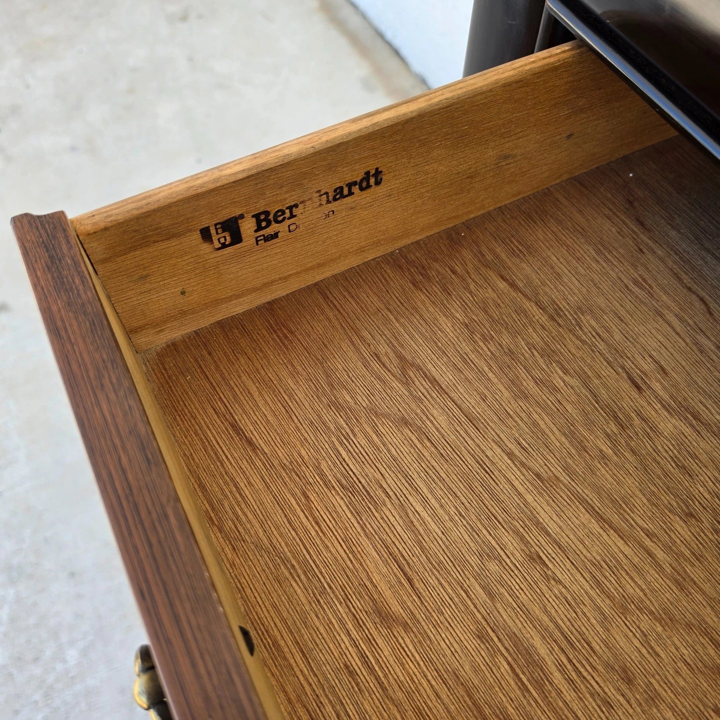 Vintage Bernhardt Chinese Style Rolling Dry Bar Cabinet or Buffet Server