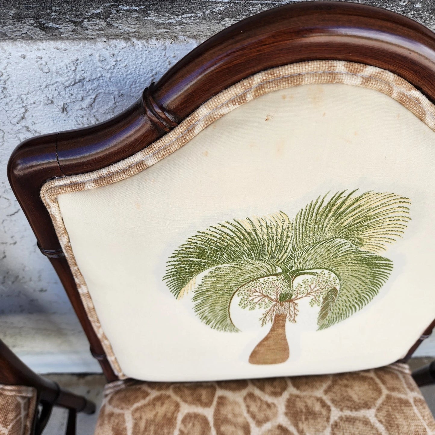 Vintage Chinese Chippendale Dining Chairs Bamboo Set of 8