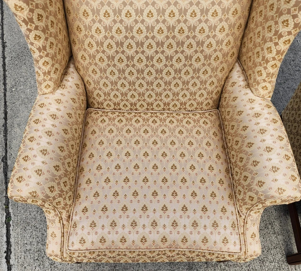 Ethan Allen Wingback Chairs Pair