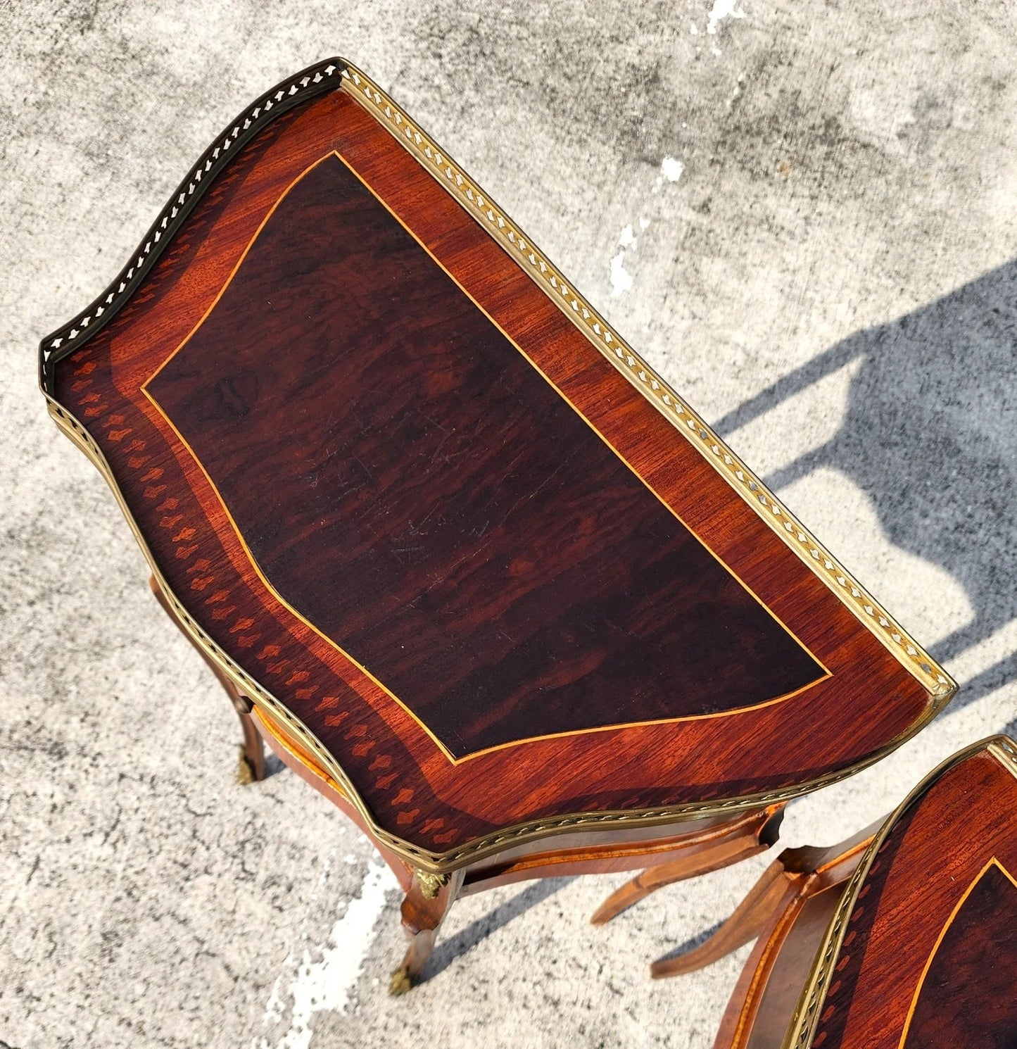 French Louis XV Bedside Tables Nightstands A Pair