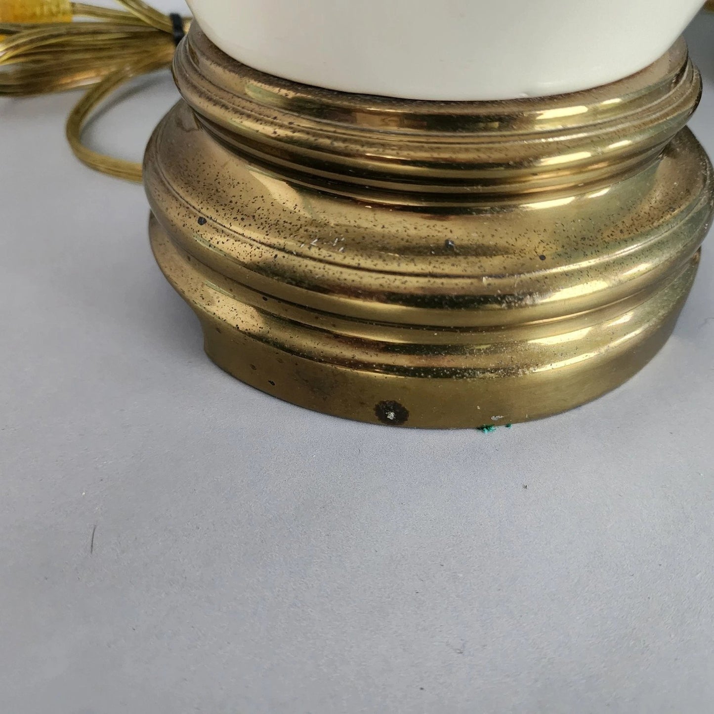 Vintage Art Deco Table Lamps Ceramic Brass A Pair