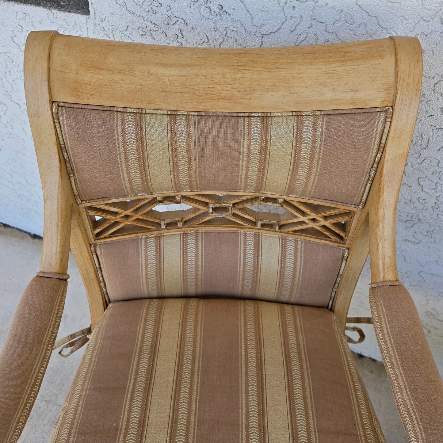 Century Furniture Regency Cane Seat Armchairs Pair