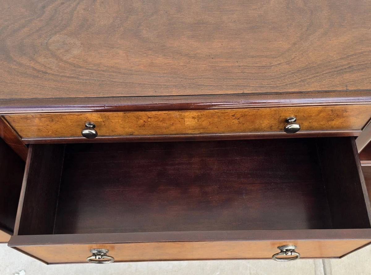 Baker Furniture Italian Provincial Mahogany Burl Wood Sideboard Buffet