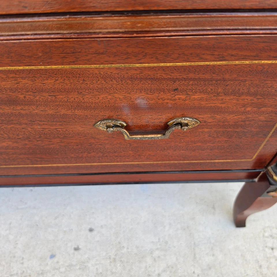 Rway French Empire Commode Dresser Buffet with Glass Top