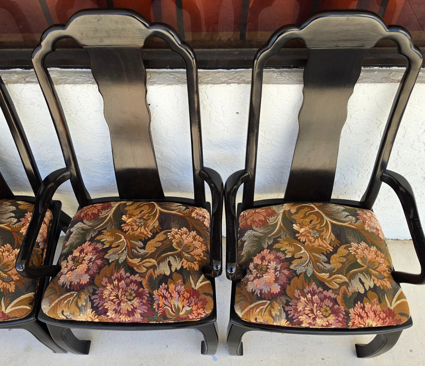 Vintage BERNHARDT Chinoiserie Ming Dining Chairs Set of 8
