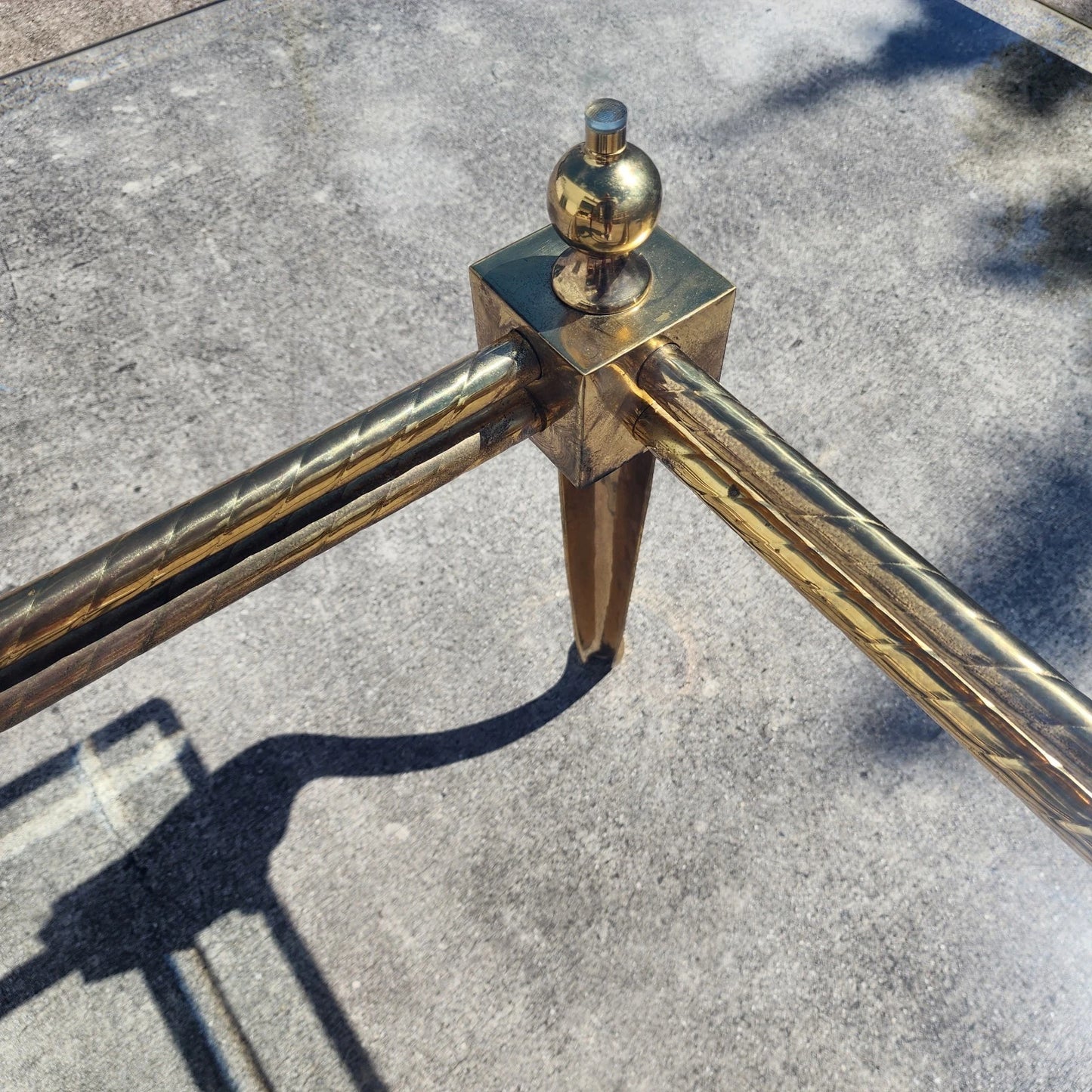 La Barge Brass Dining Table Desk 1970s