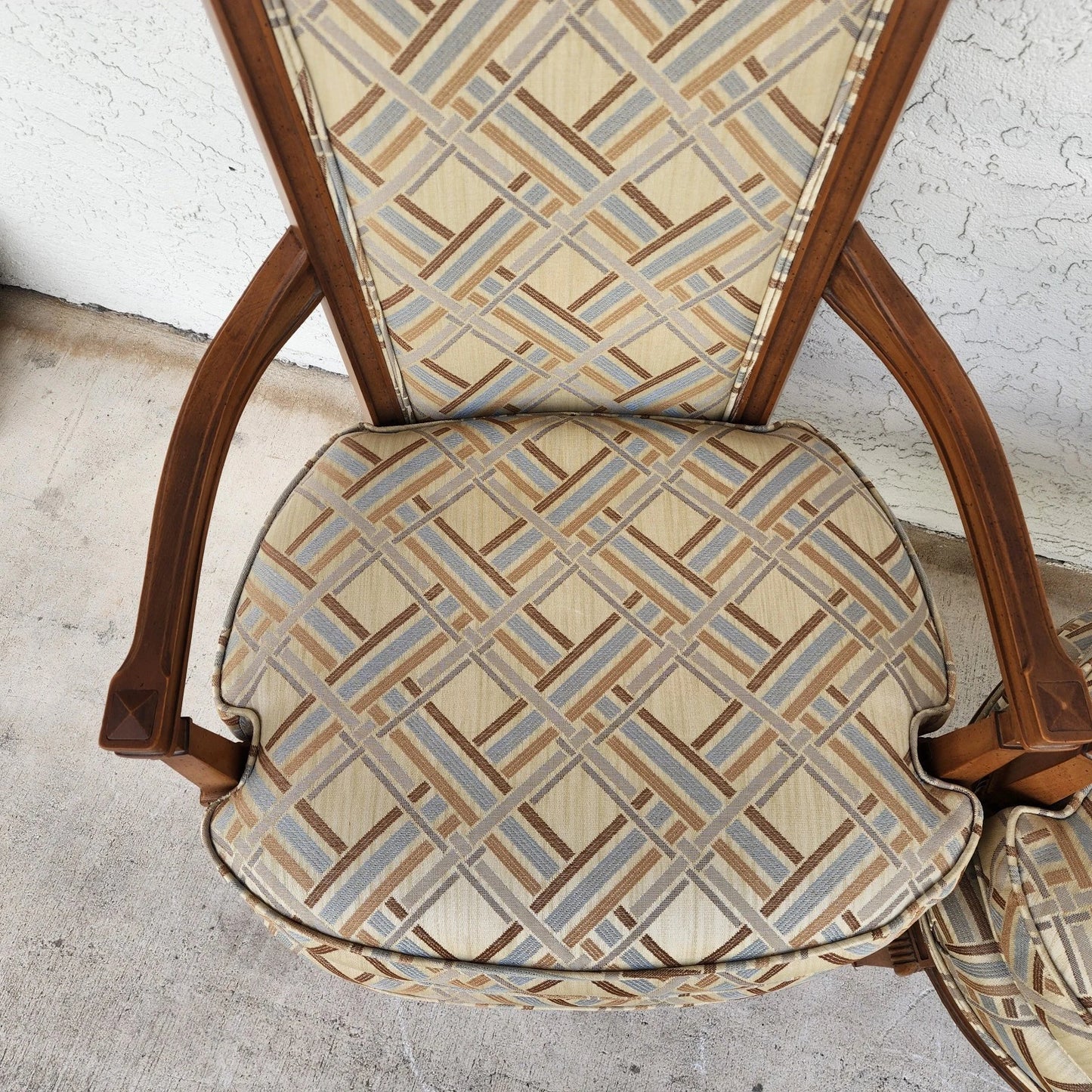 French Louis XVI High Back Accent Dining Chairs Pair