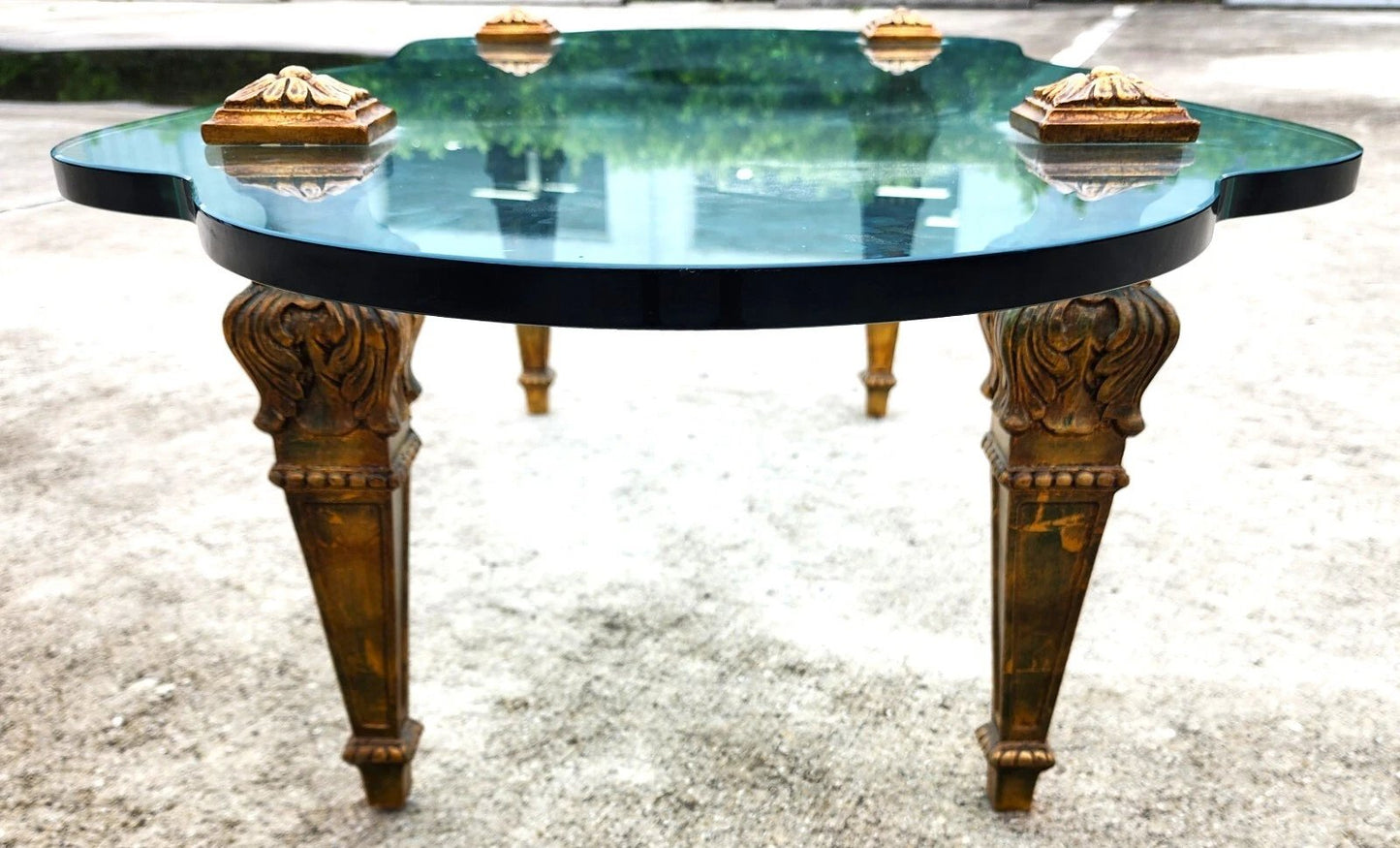 FRANCISCO HURTADO Style Glass Coffee Cocktail Table