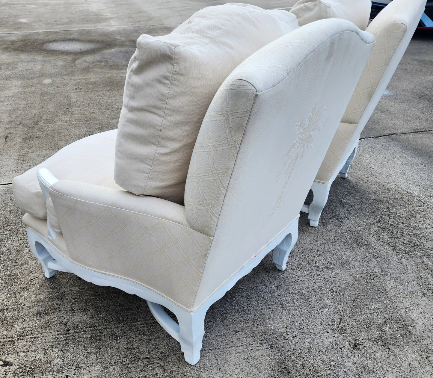 A. Rudin Palm Beach Regency Lounge Chairs Pair