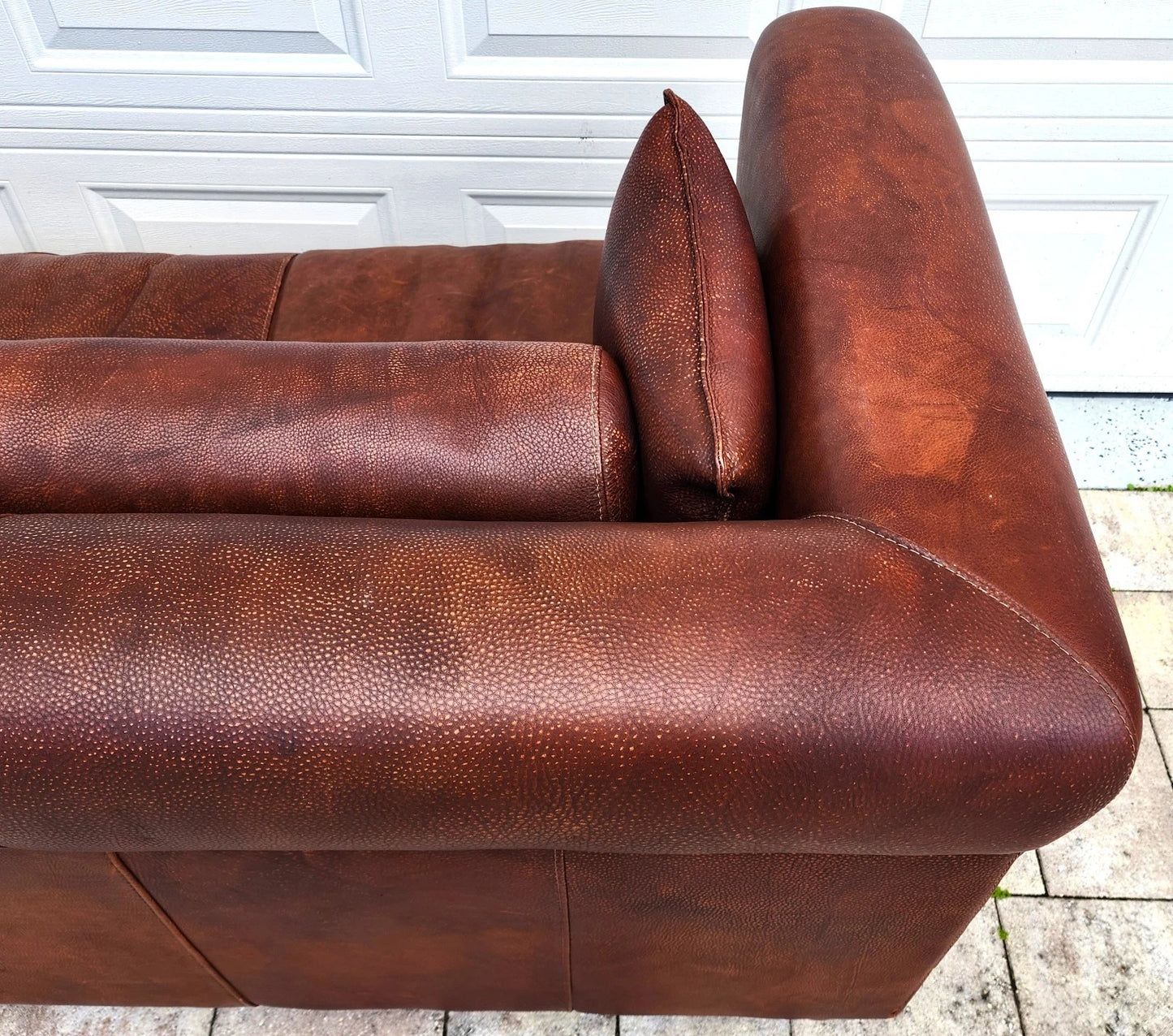 Italian Leather Sofa by Baxter of Italy