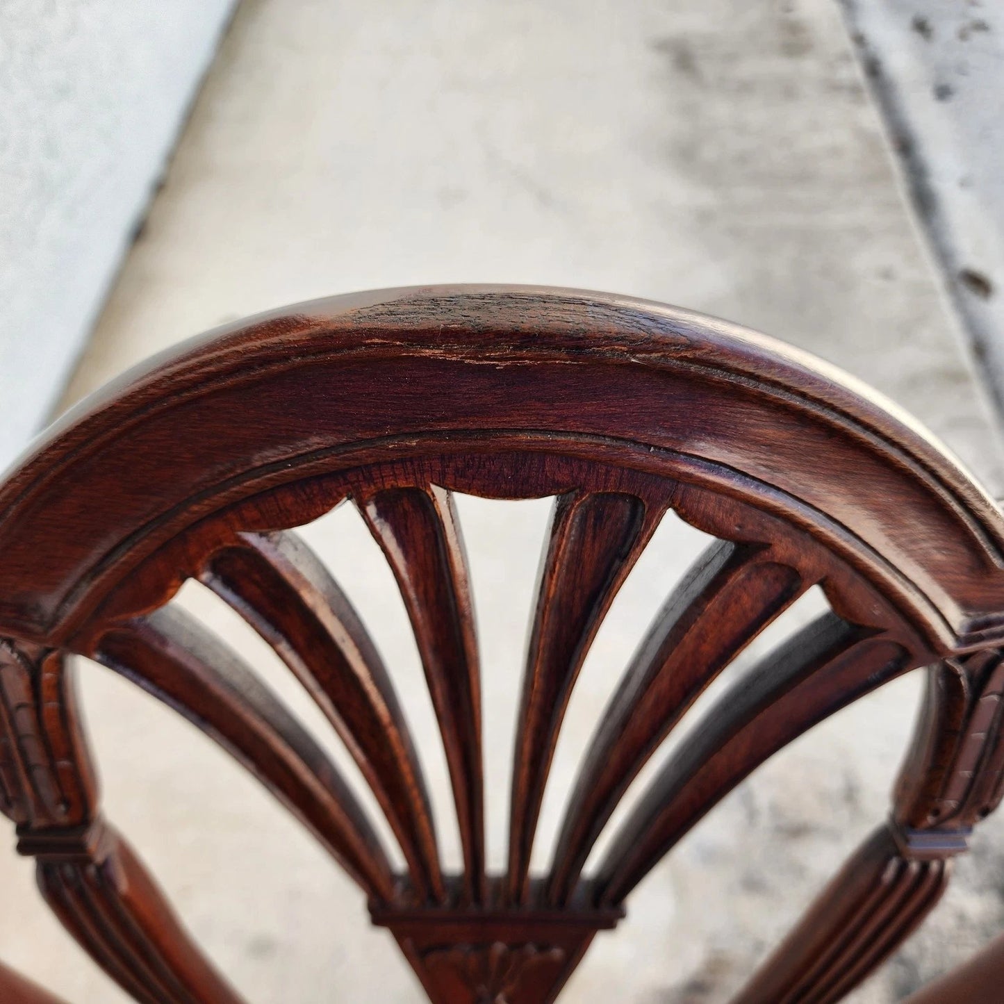 Hepplewhite Shield Back Mahogany Chairs Set of 6
