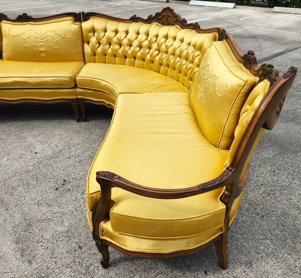 Vintage French Marie Antoinette Sectional Sofa