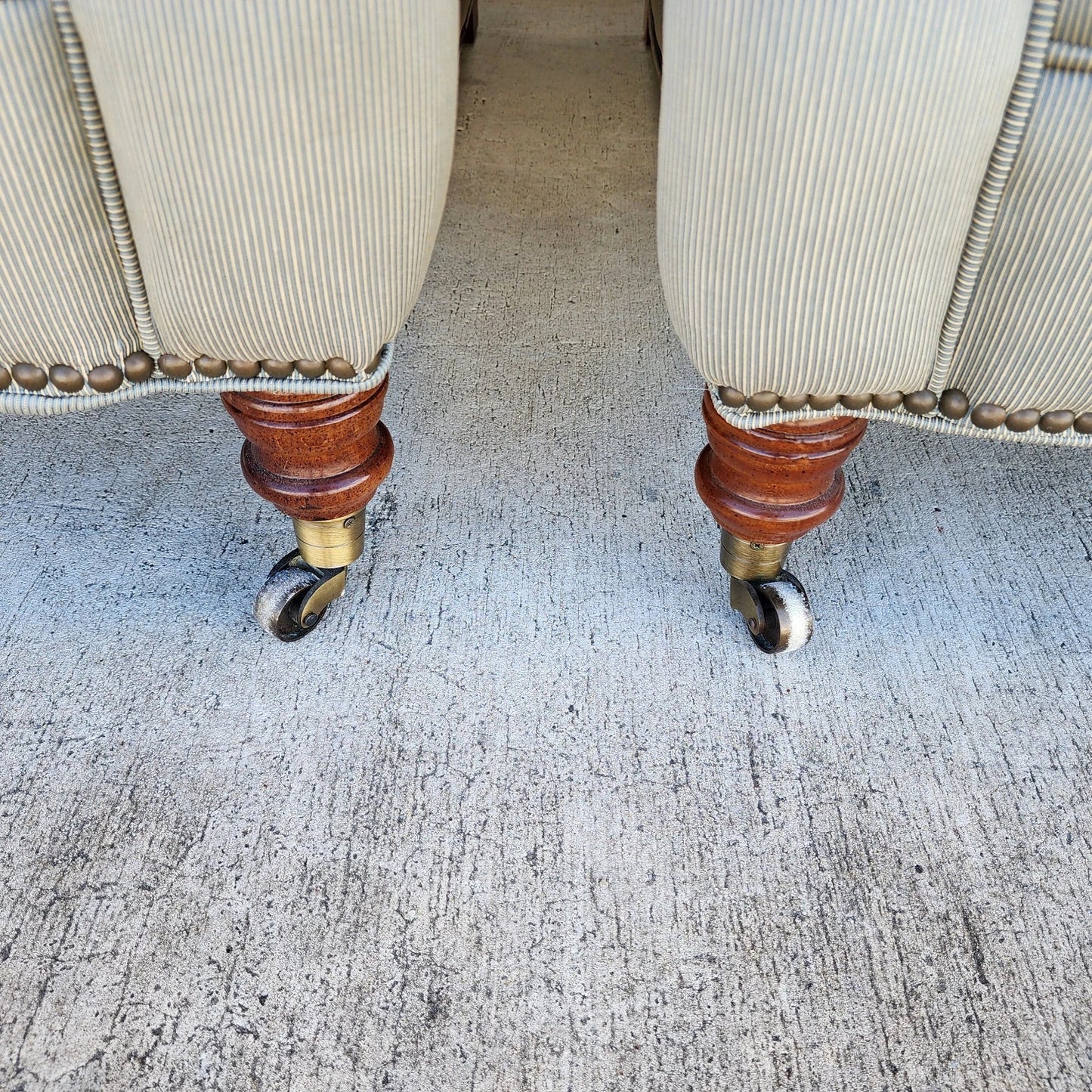 Vanguard Craftwork English Club Chairs & Ottoman