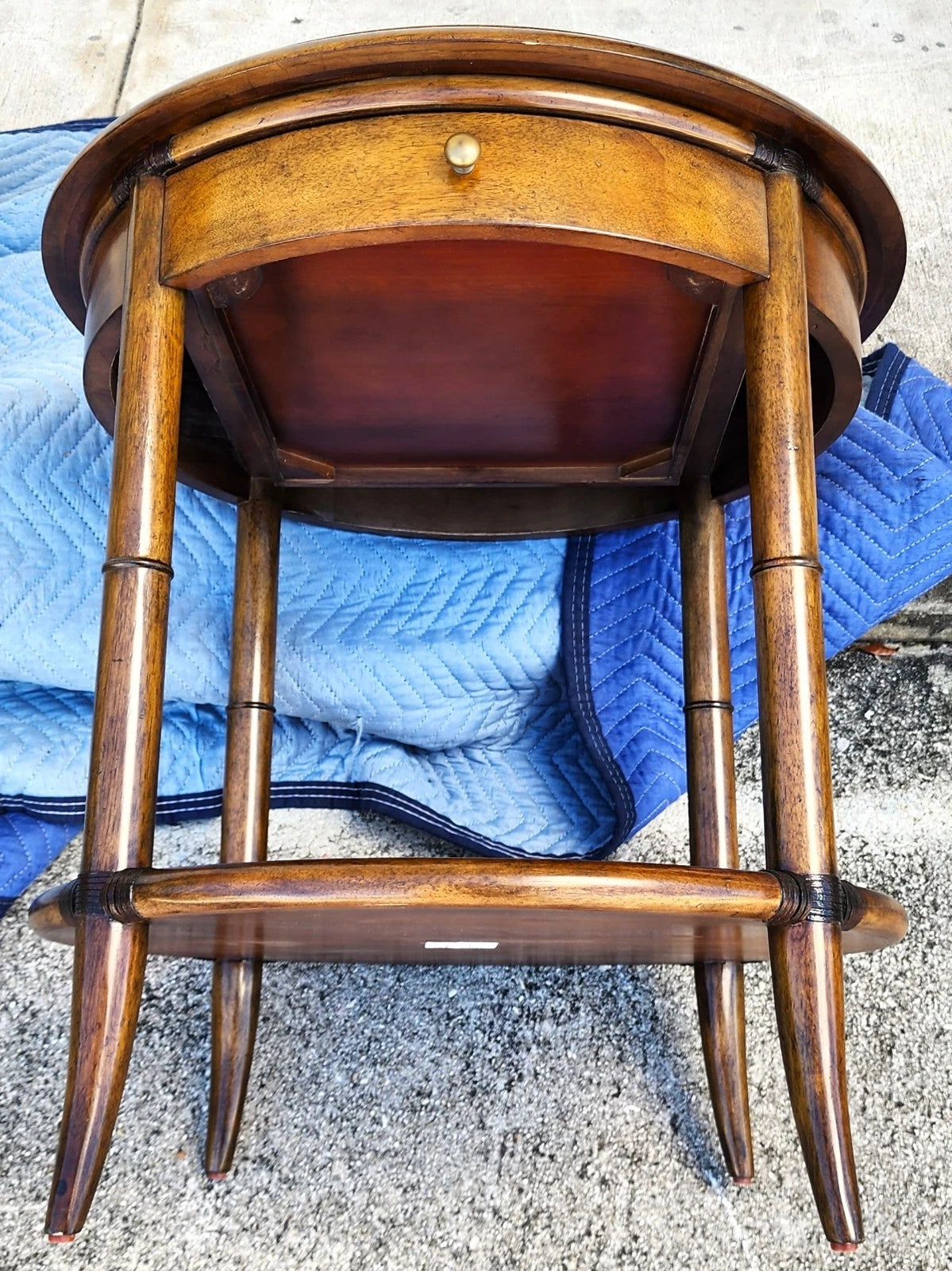 Woodbridge Linwood Center Side Table Faux Bamboo