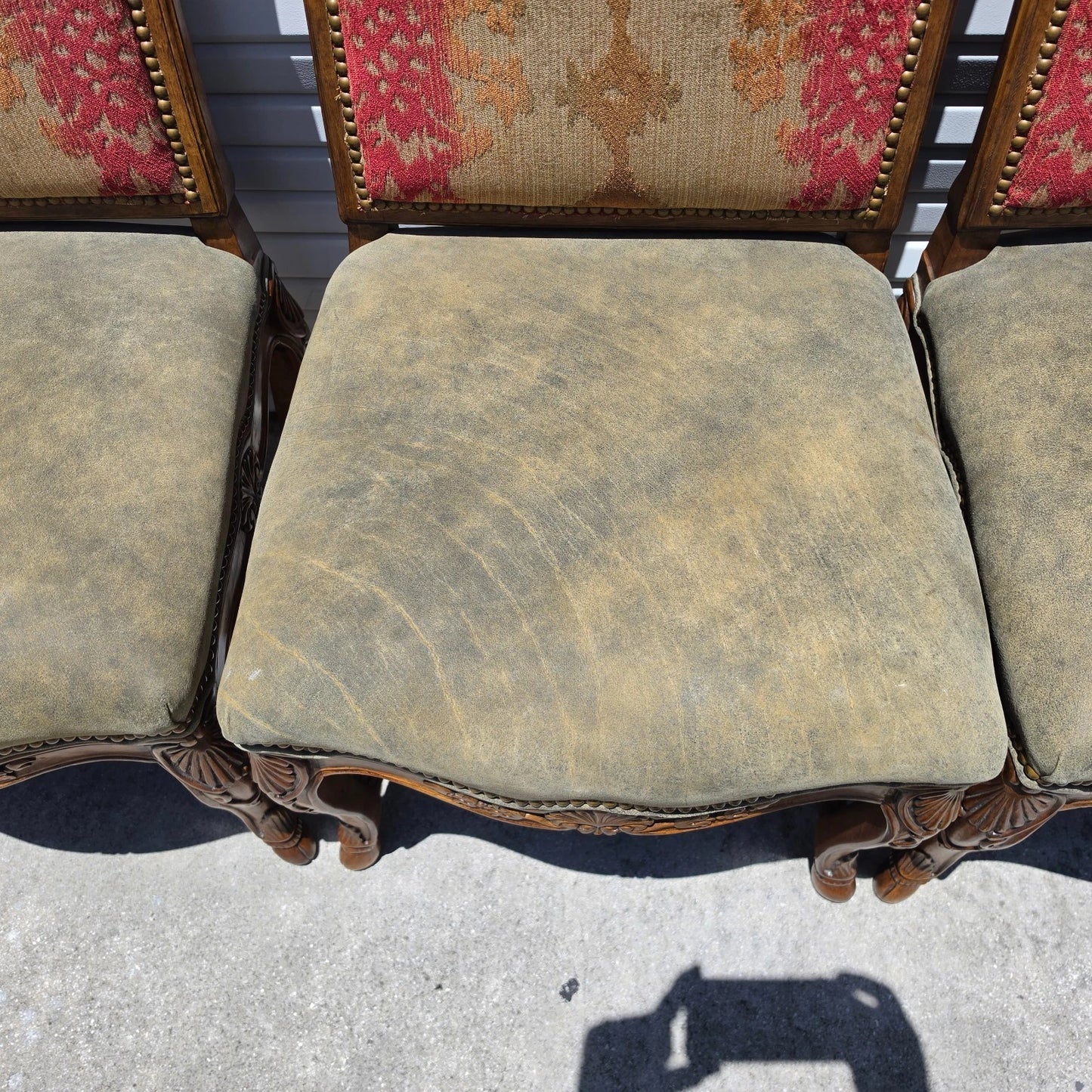Century Furniture French Dining Chairs Leather Seats Set of 8